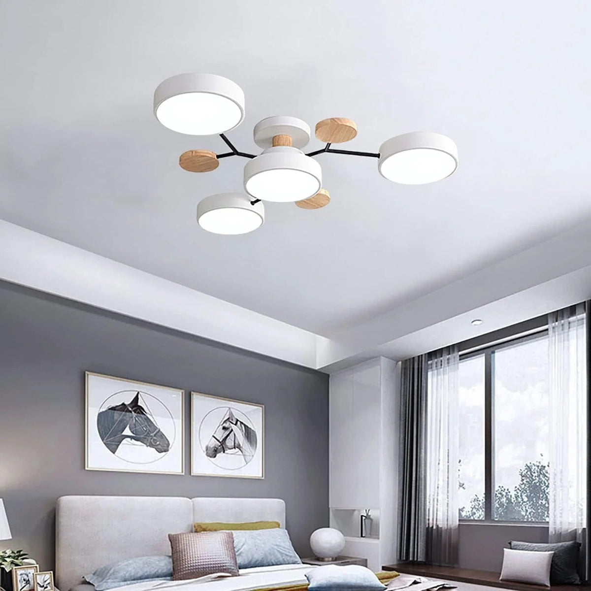 Flush Mount Ceiling Light with Semi Modern LED Multi-Light Design for Hallway Bedroom - Image 22