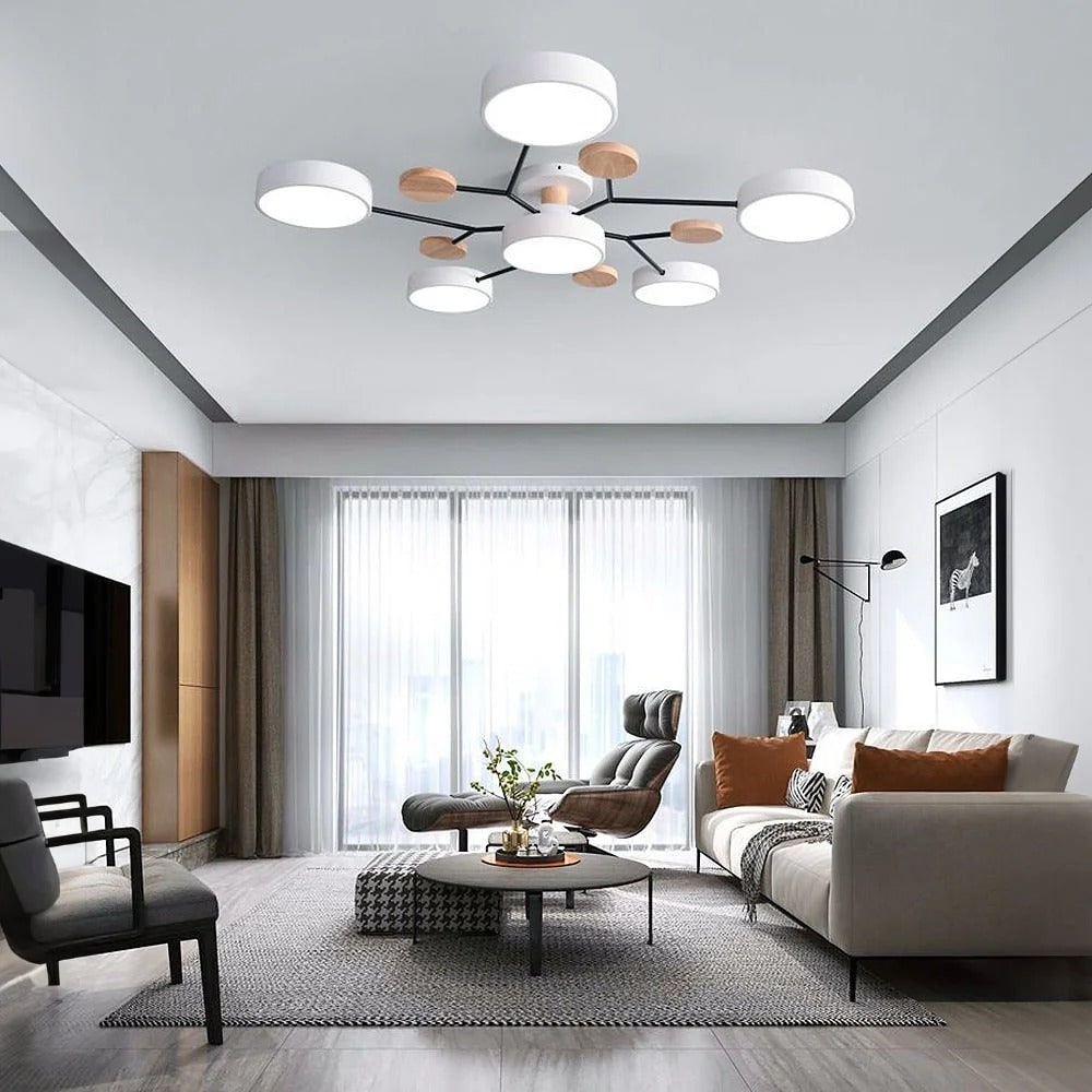 Flush Mount Ceiling Light with Semi Modern LED Multi-Light Design for Hallway Bedroom - Image 24