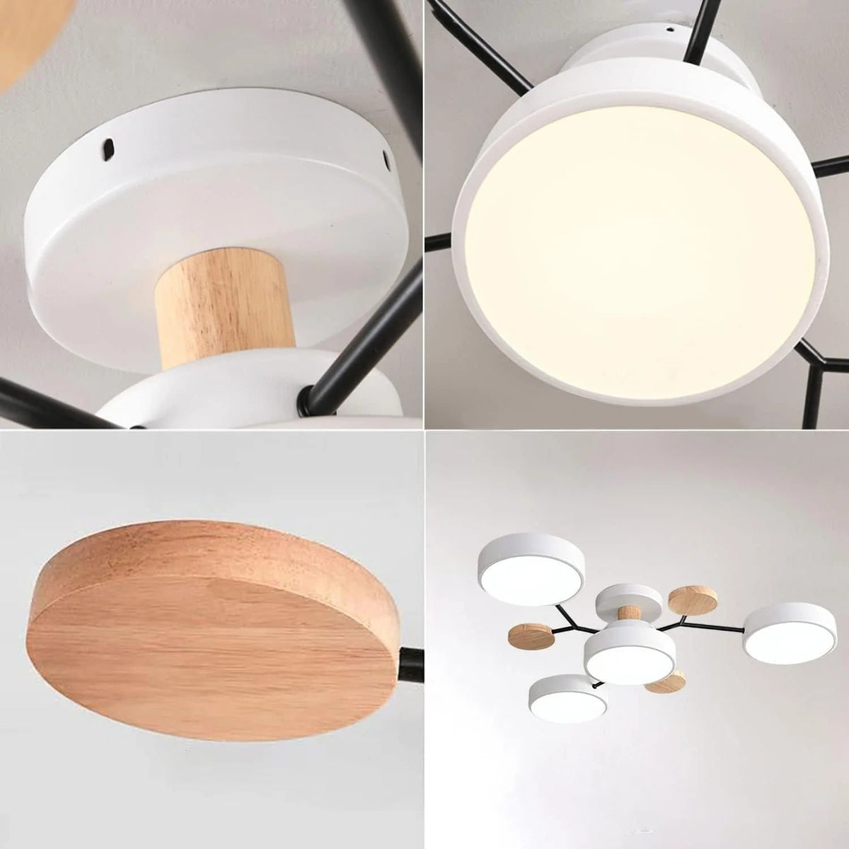 Flush Mount Ceiling Light with Semi Modern LED Multi-Light Design for Hallway Bedroom - Image 27