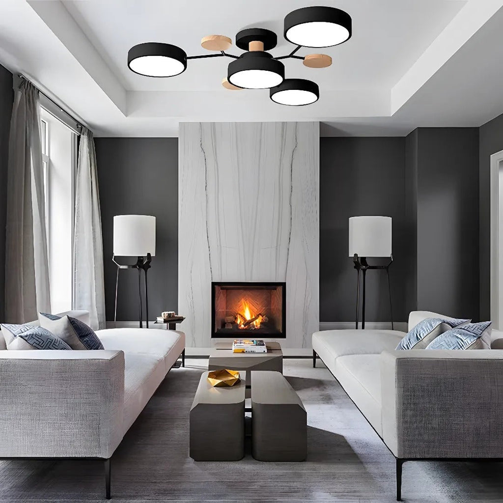 Flush Mount Ceiling Light with Semi Modern LED Multi-Light Design for Hallway Bedroom - Image 30