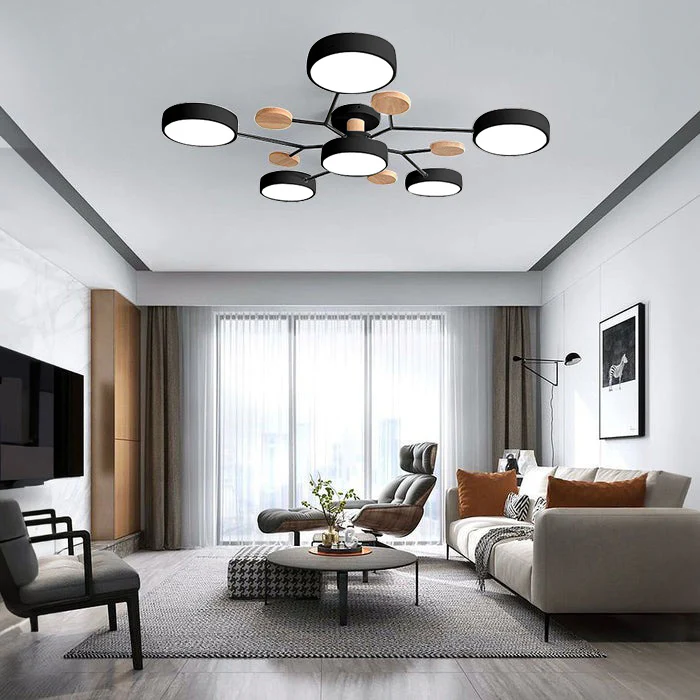 Flush Mount Ceiling Light with Semi Modern LED Multi-Light Design for Hallway Bedroom - Image 36