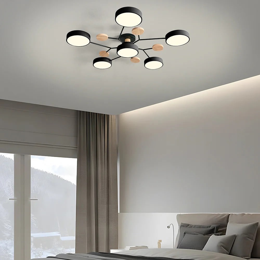 Flush Mount Ceiling Light with Semi Modern LED Multi-Light Design for Hallway Bedroom - Image 39
