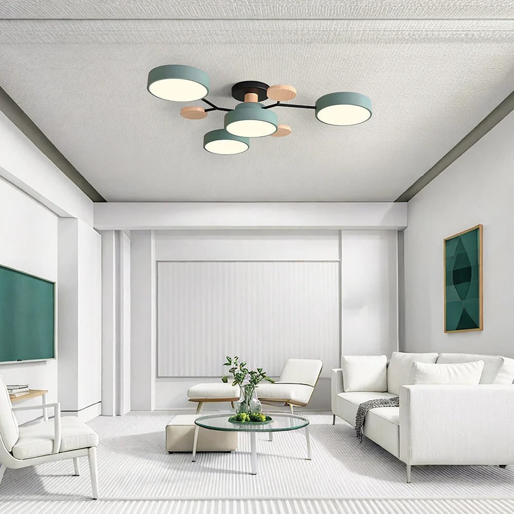 Flush Mount Ceiling Light with Semi Modern LED Multi-Light Design for Hallway Bedroom - Image 4