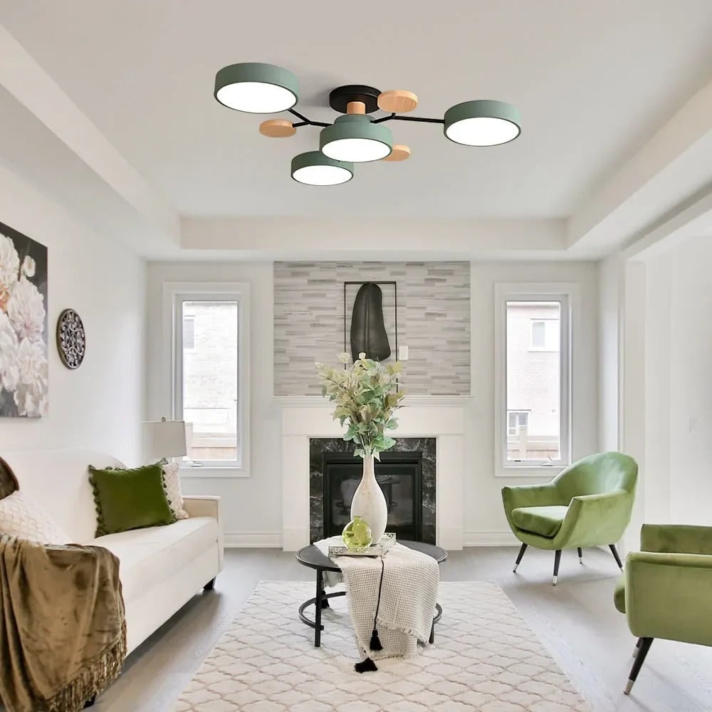 Flush Mount Ceiling Light with Semi Modern LED Multi-Light Design for Hallway Bedroom - Image 5
