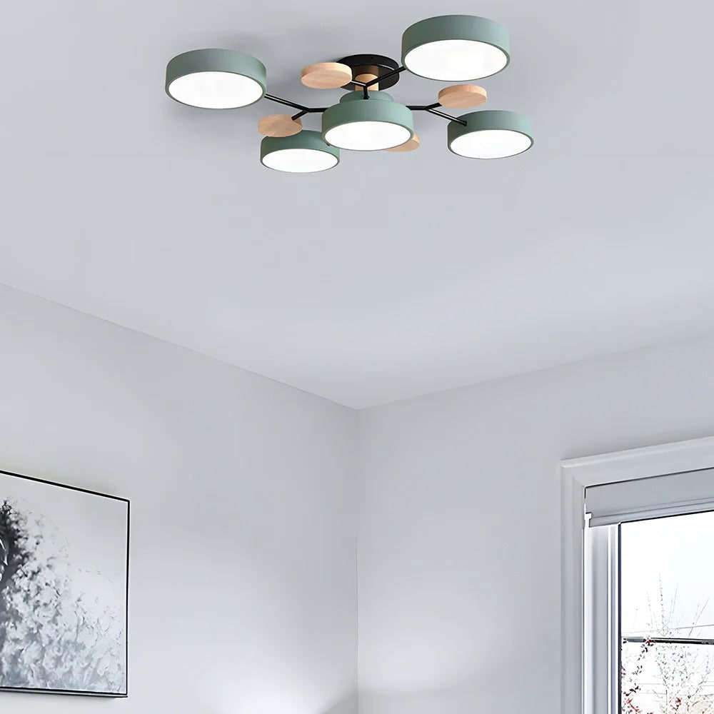 Flush Mount Ceiling Light with Semi Modern LED Multi-Light Design for Hallway Bedroom - Image 8