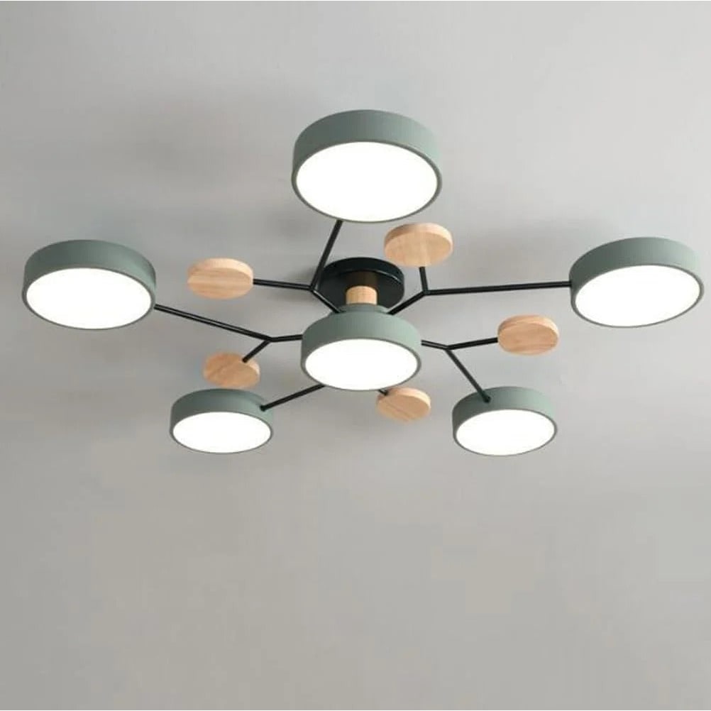 Flush Mount Ceiling Light with Semi Modern LED Multi-Light Design for Hallway Bedroom - Image 9