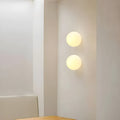 Flush Mount Globe Wall Sconce with Frosted Glass Minimalist Design - Image 1