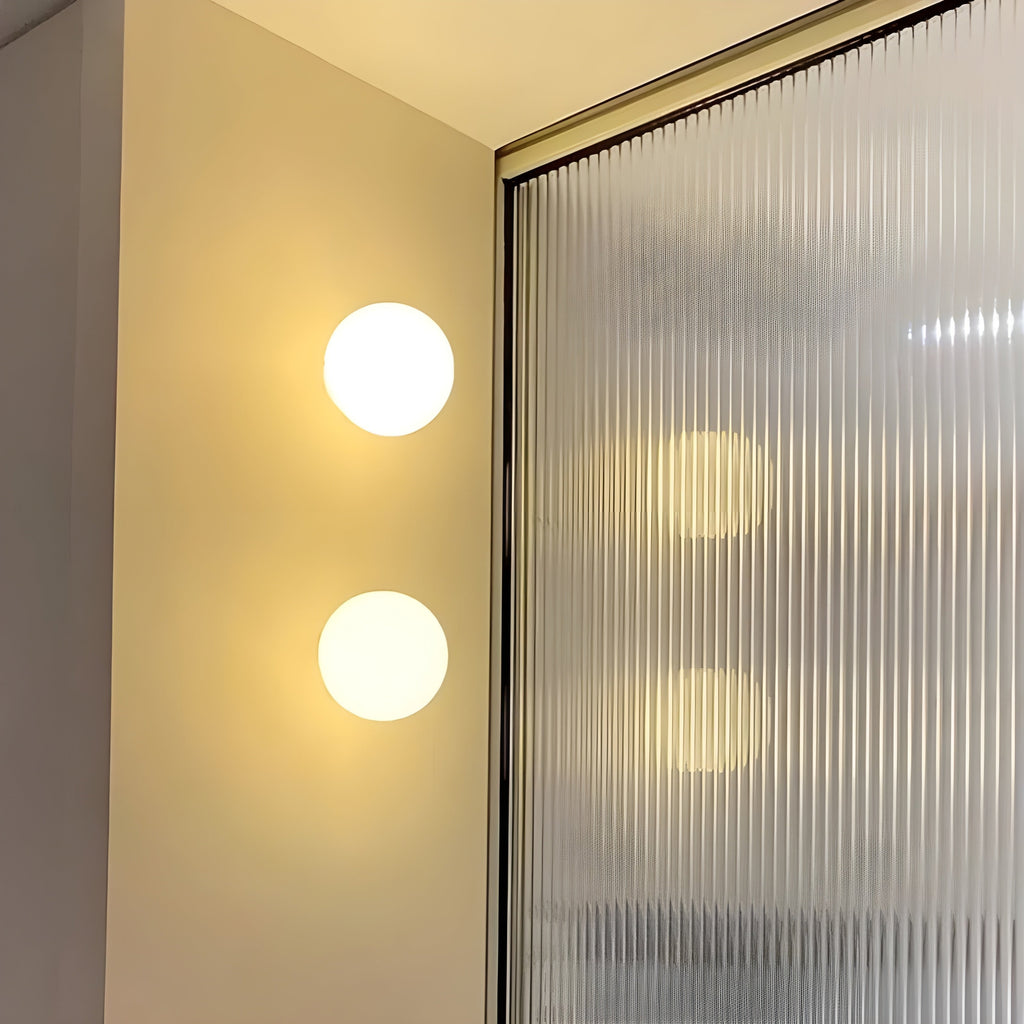 Flush Mount Globe Wall Sconce with Frosted Glass Minimalist Design - Image 4