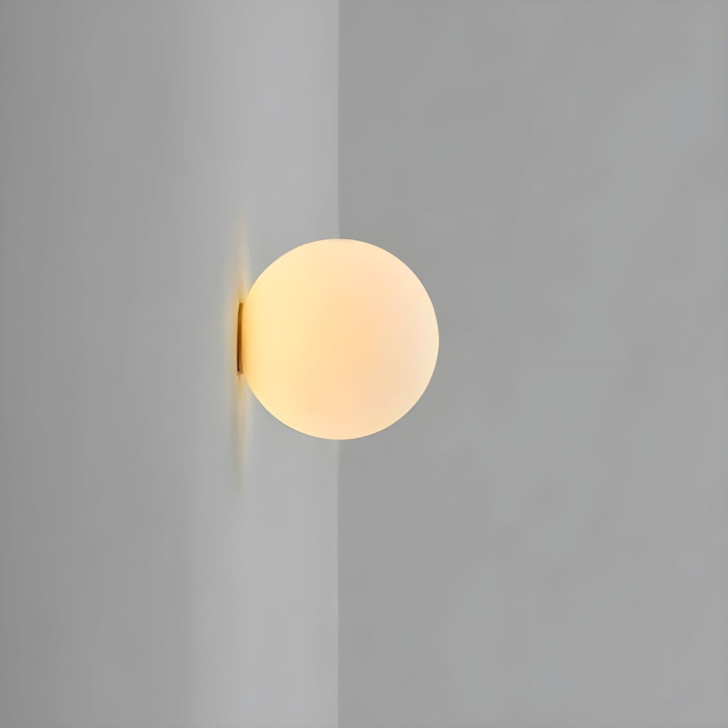 Flush Mount Globe Wall Sconce with Frosted Glass Minimalist Design - Image 9