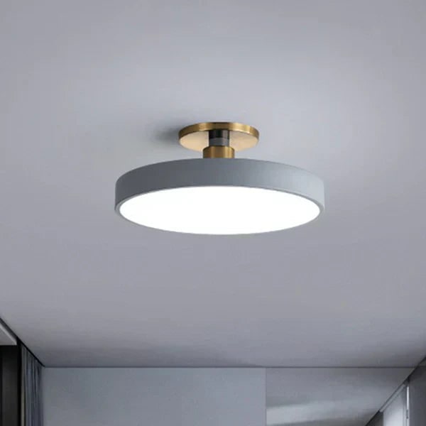Flush Mount Light Fixtures Semi LED Modern Minimalist Drum Shade Ceiling Lighting - Image 5