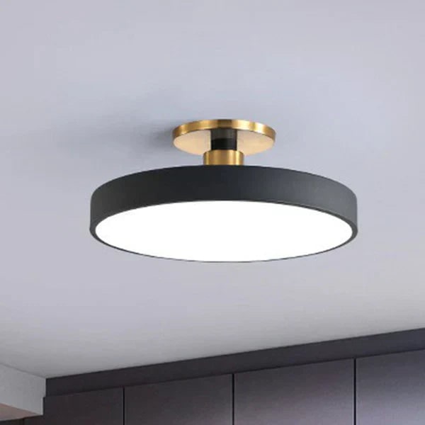 Flush Mount Light Fixtures Semi LED Modern Minimalist Drum Shade Ceiling Lighting - Image 6