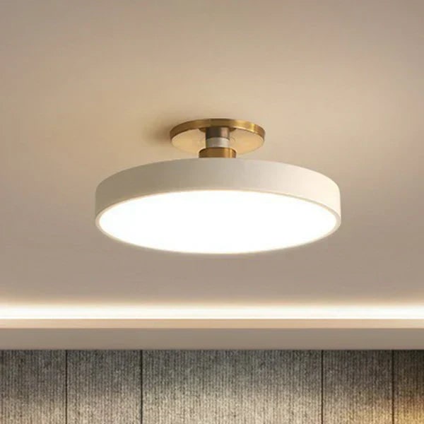 Flush Mount Light Fixtures Semi LED Modern Minimalist Drum Shade Ceiling Lighting - Image 9