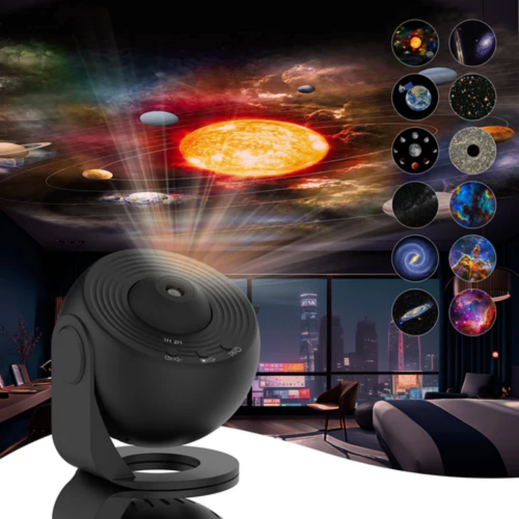 Galaxy Projector with Interchangeable Scene Discs and 360° Rotation - Image 1