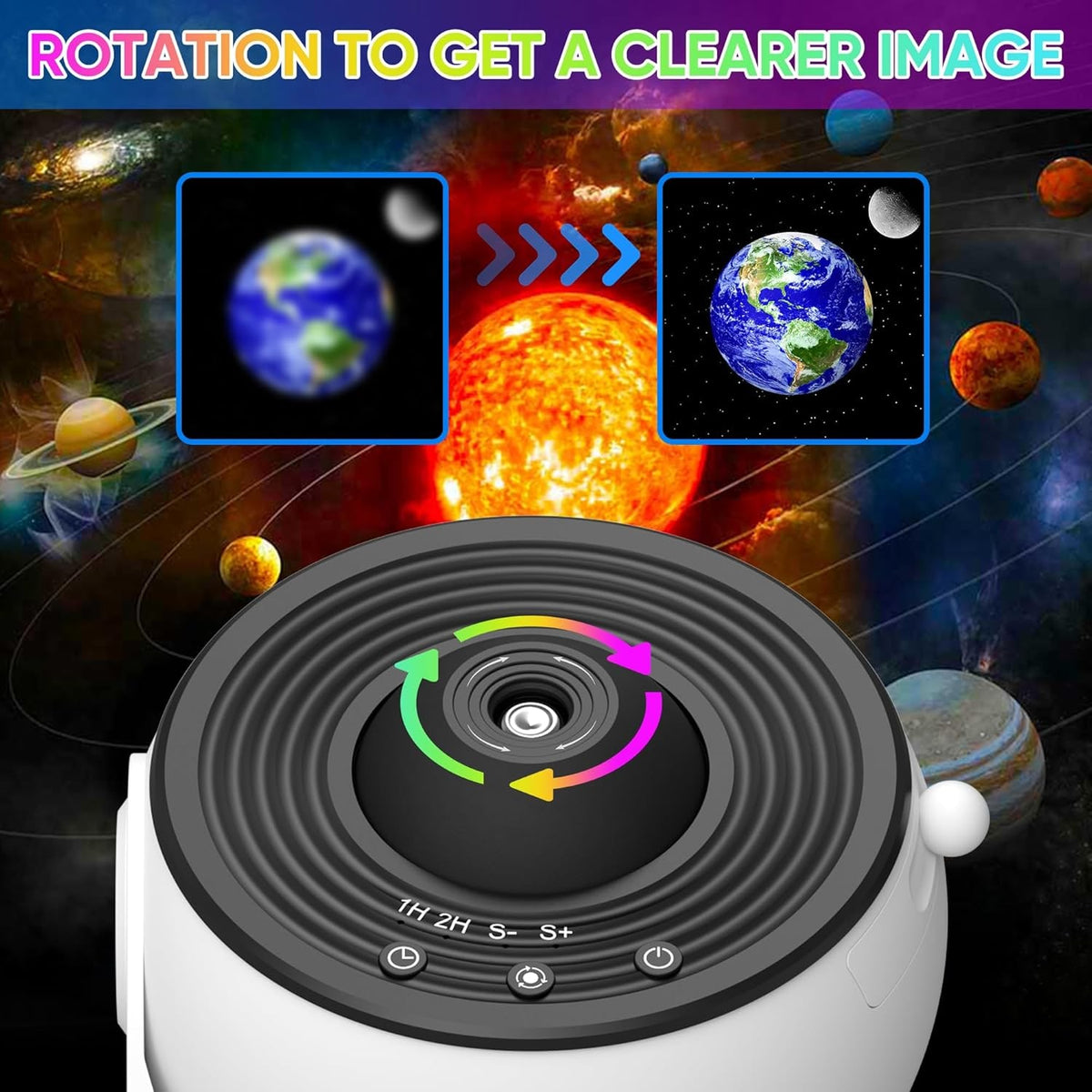 Galaxy Projector with Interchangeable Scene Discs and 360° Rotation - Image 6