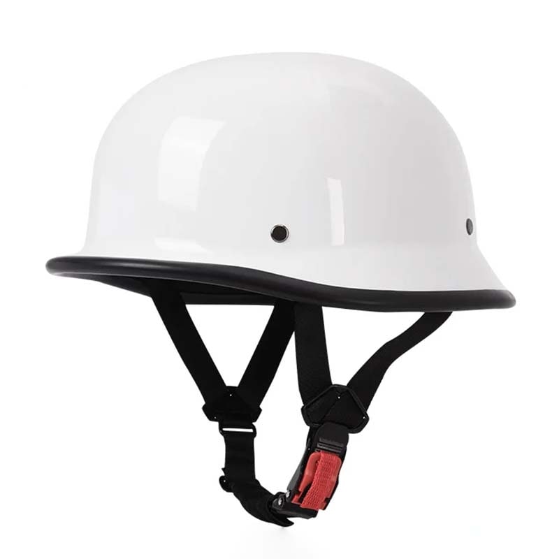 German Motorcycle Half Helmet with Dot Certification and Quick-Release Buckle - Image 2