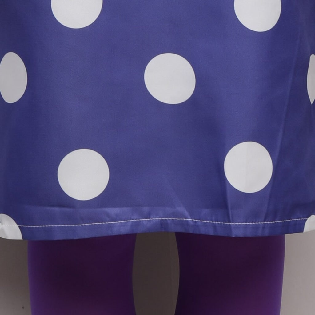 Girls' Halloween Character Costume Dress with Teal and Purple Tights Easy Dress-Up Set - Image 5