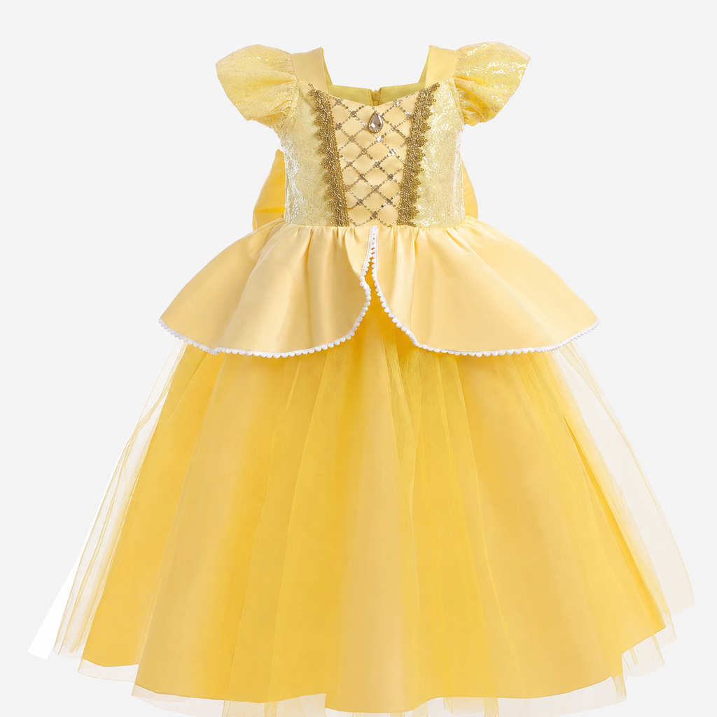 Girls' Princess Costume Dress with Tulle Skirt, Tiara and Accessories for Dress-Up - Image 18