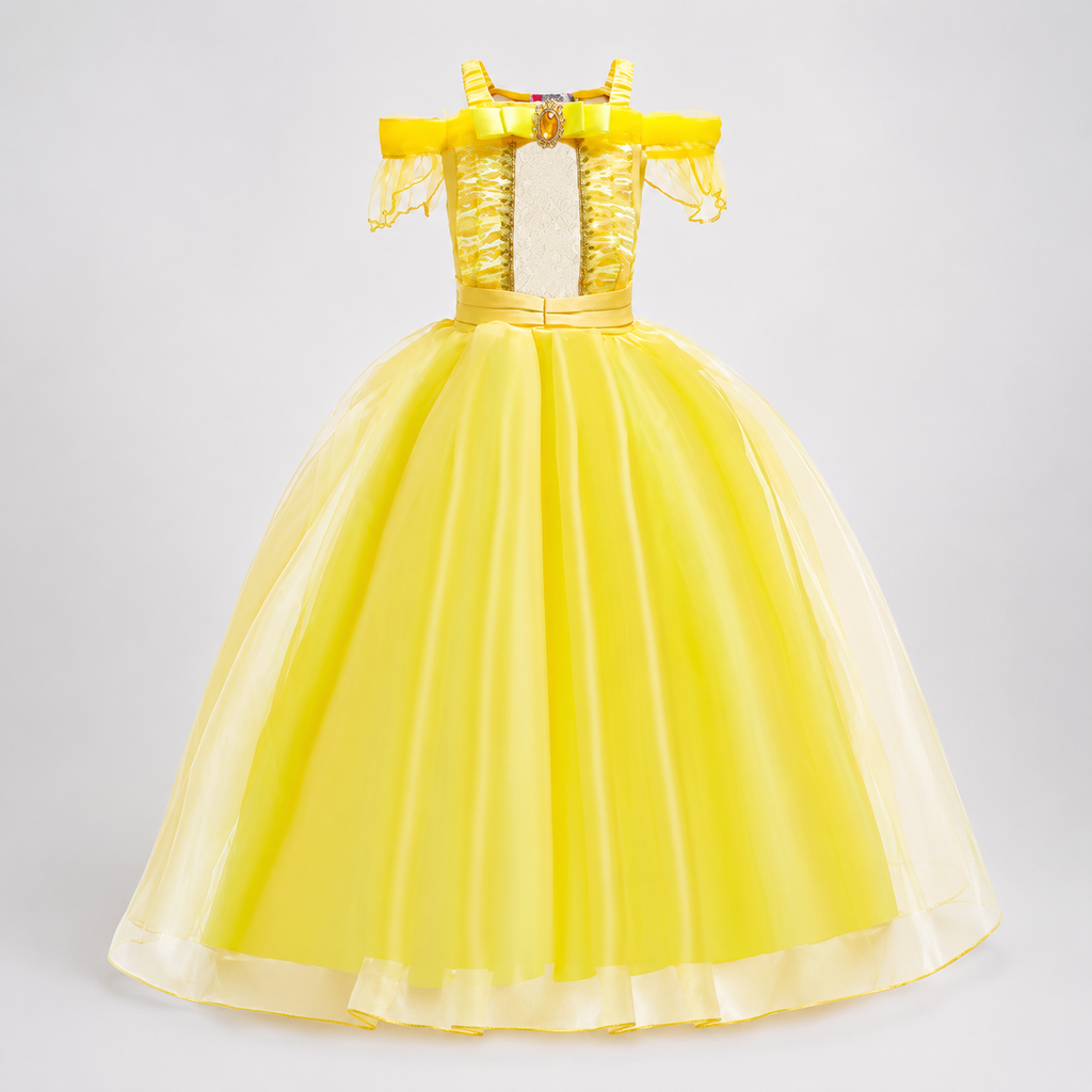 Girls' Princess Costume Dress with Tulle Skirt, Tiara and Accessories for Dress-Up - Image 19