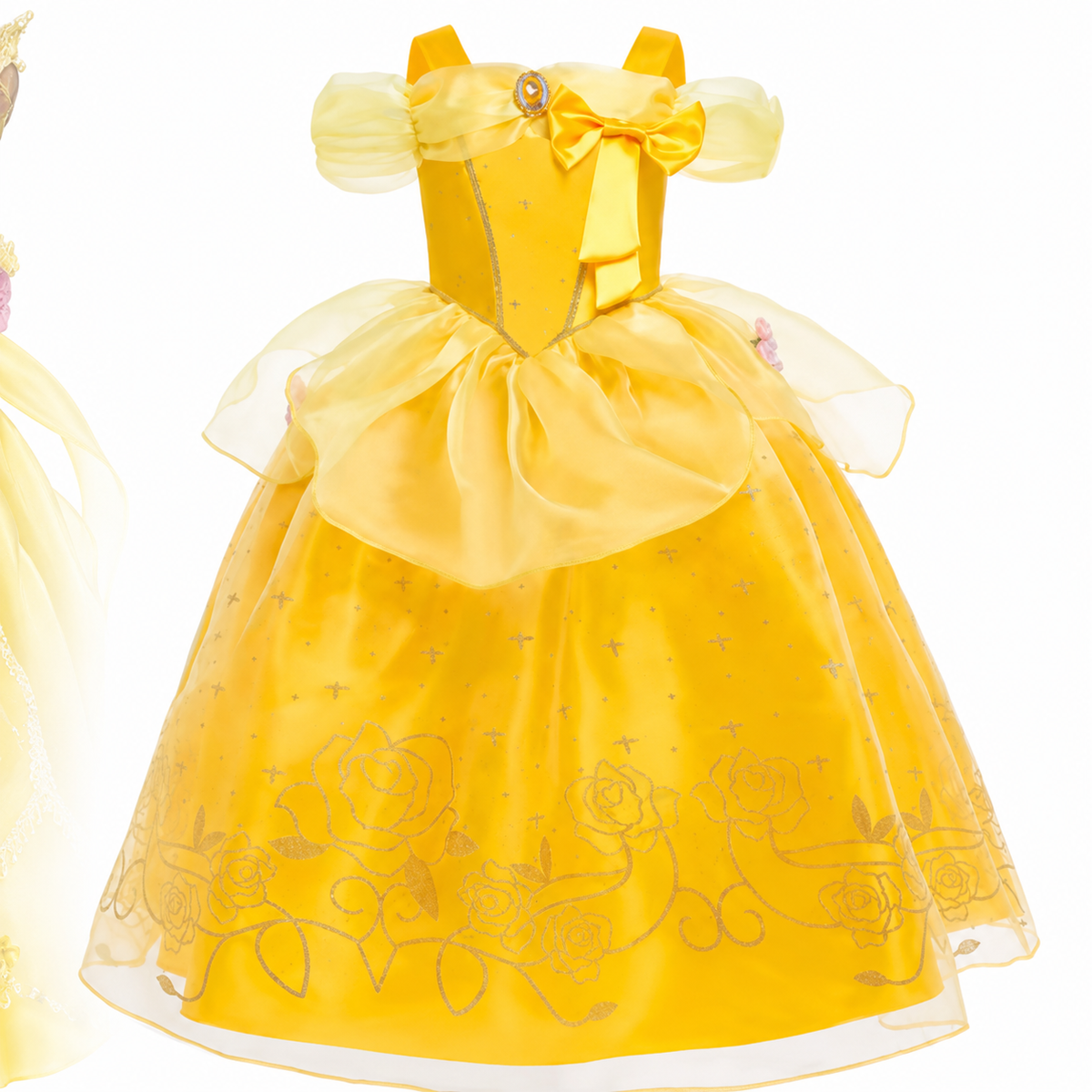 Girls' Princess Costume Dress with Tulle Skirt, Tiara and Accessories for Dress-Up - Image 5