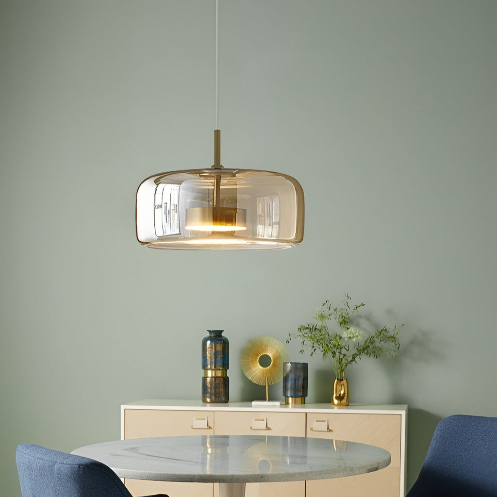Glass Pendant Lights with Integrated LED Adjustable Cord and Gold Plated Brass Hardware - Image 20
