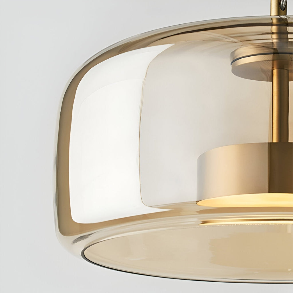 Glass Pendant Lights with Integrated LED Adjustable Cord and Gold Plated Brass Hardware - Image 27