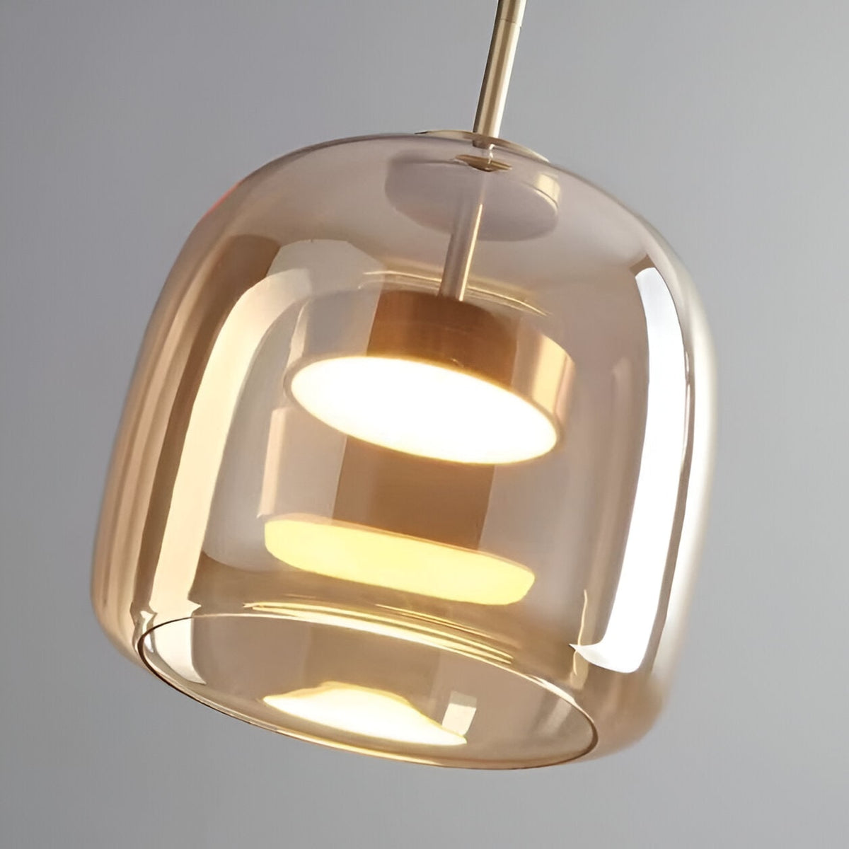 Glass Pendant Lights with Integrated LED Adjustable Cord and Gold Plated Brass Hardware - Image 28