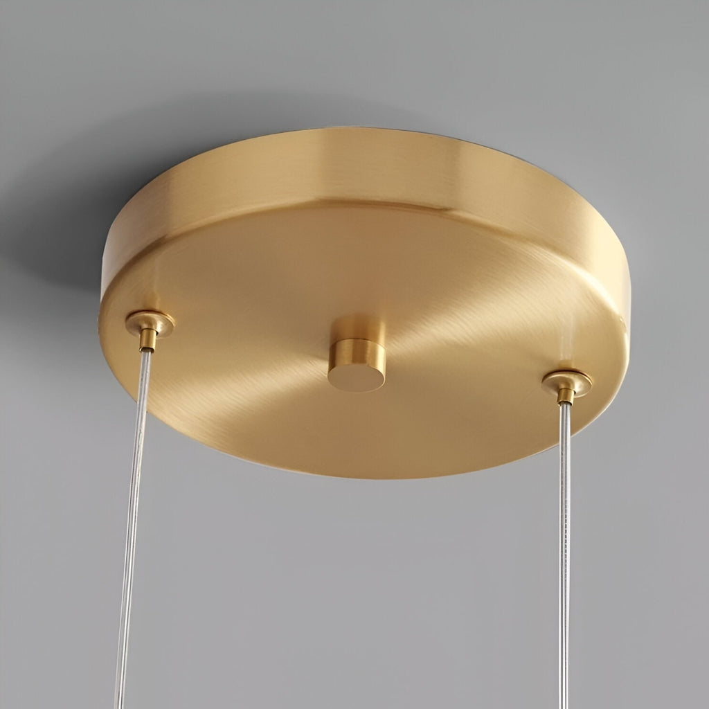 Glass Pendant Lights with Integrated LED Adjustable Cord and Gold Plated Brass Hardware - Image 29