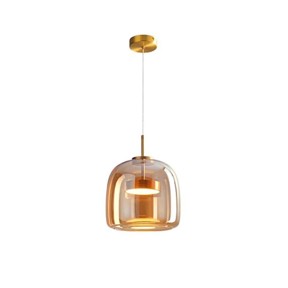 Glass Pendant Lights with Integrated LED Adjustable Cord and Gold Plated Brass Hardware - Image 35
