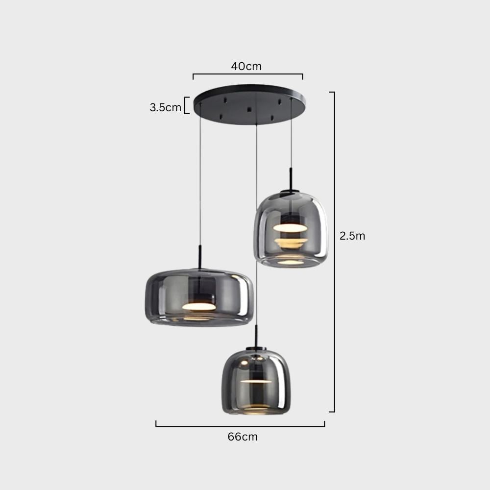 Glass Pendant Lights with Integrated LED Adjustable Cord and Gold Plated Brass Hardware - Image 50