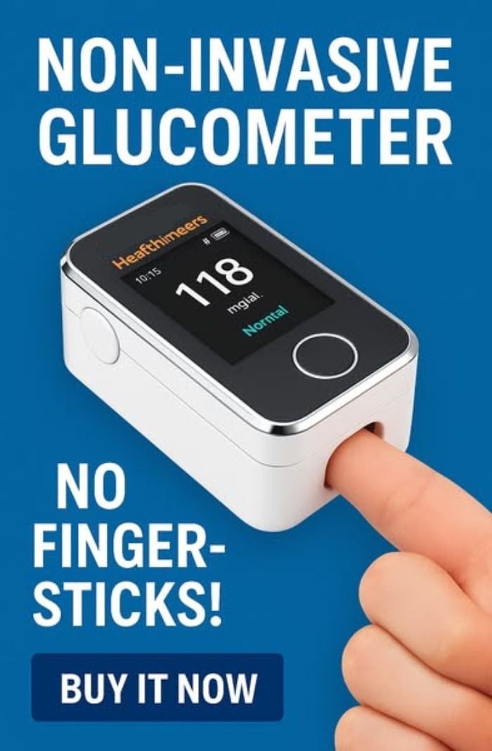 Glucose Meter Non Invasive Fingertip Portable Blood Sugar Monitor with Digital Display - Image 8