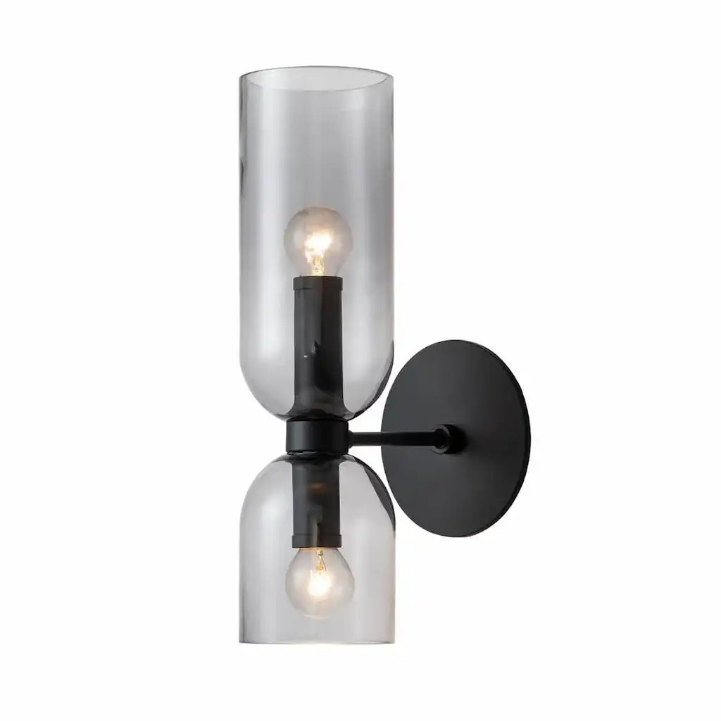 Irina Modern Double-Head Sculpted Glass Wall Light