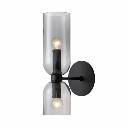 Double Head Sculpted Glass Wall Light