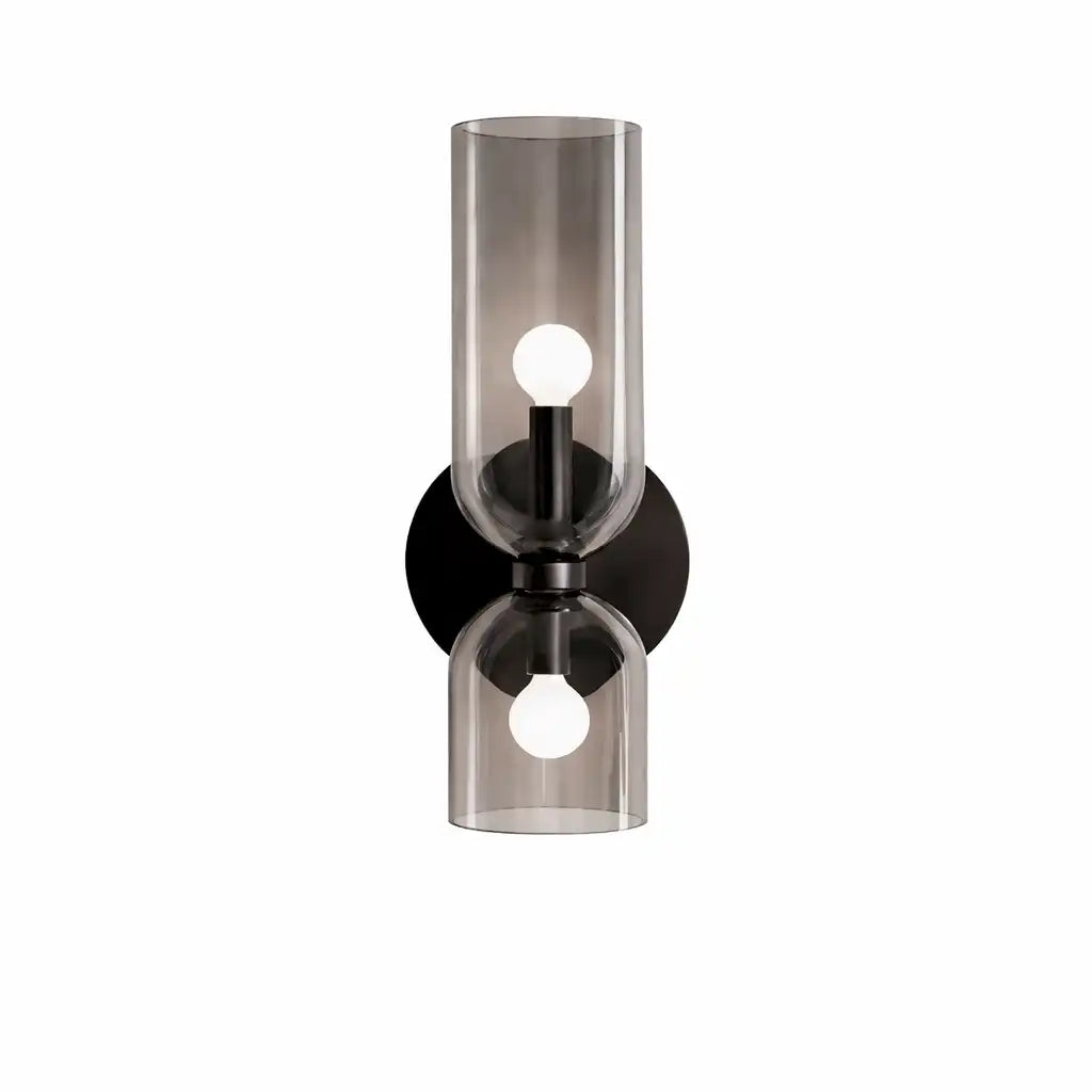 Irina Modern Double-Head Sculpted Glass Wall Light