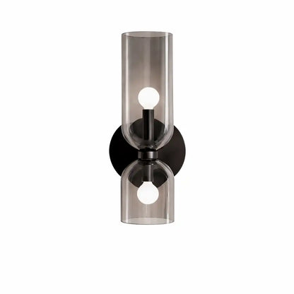 Double Head Sculpted Glass Wall Light