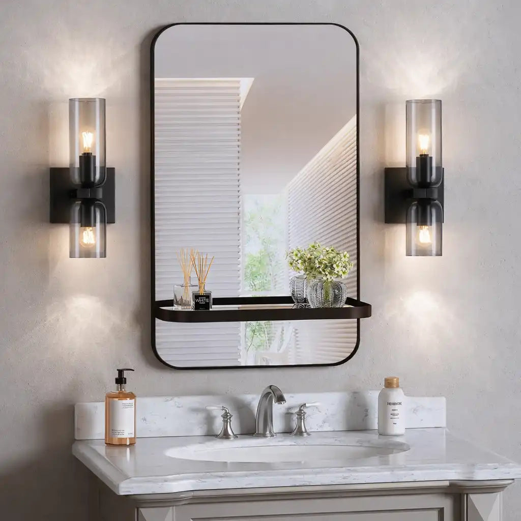 Irina Modern Double-Head Sculpted Glass Wall Light