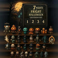 Halloween Advent Calendar Countdown with Collectible Spooky Miniature Figurines - Image 1