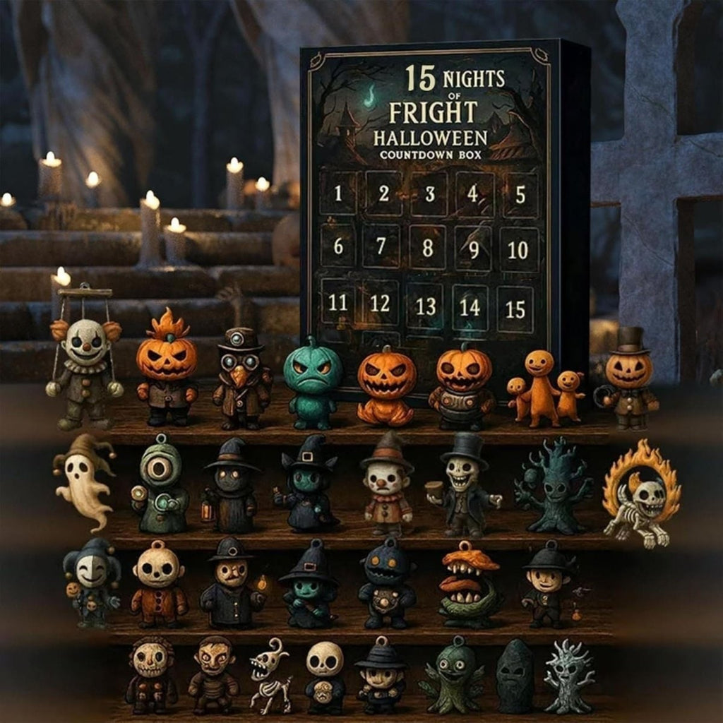 Halloween Advent Calendar Countdown with Collectible Spooky Miniature Figurines - Image 3