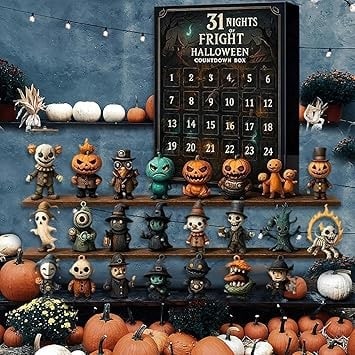 Halloween Advent Calendar Countdown with Spooky Miniature Figurines for Kids' Party Decoration - Image 3