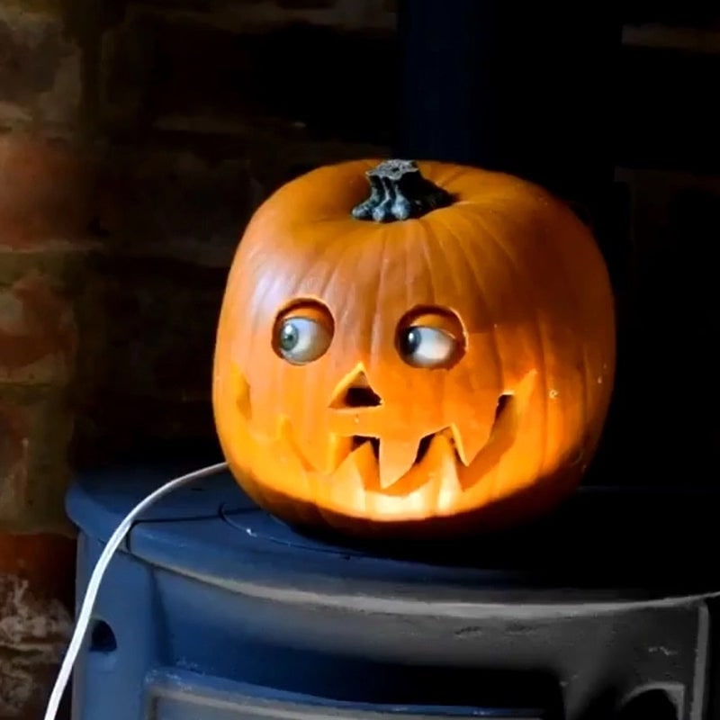 Halloween Animatronic Decoration Pumpkin with Moving Eyes for Scary Party Prop - Image 13