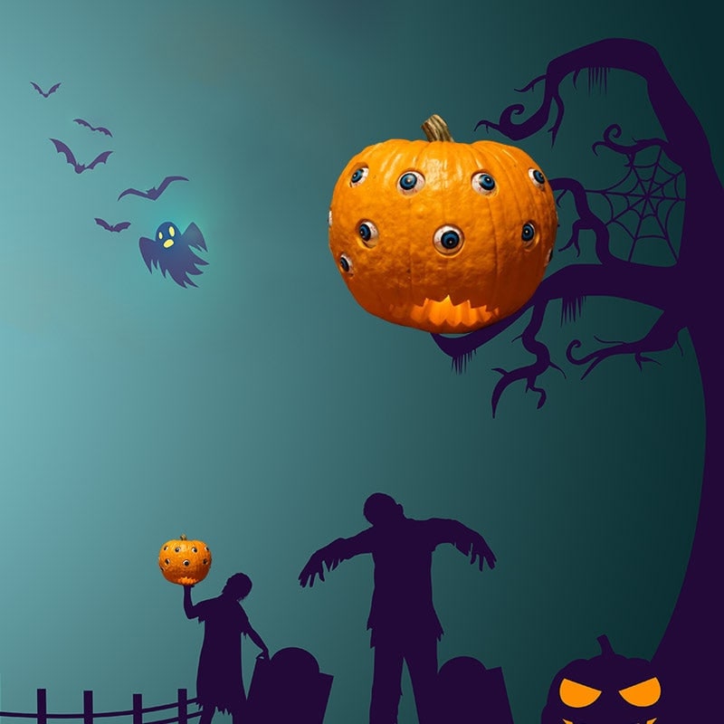 Halloween Animatronic Decoration Pumpkin with Moving Eyes for Scary Party Prop - Image 7