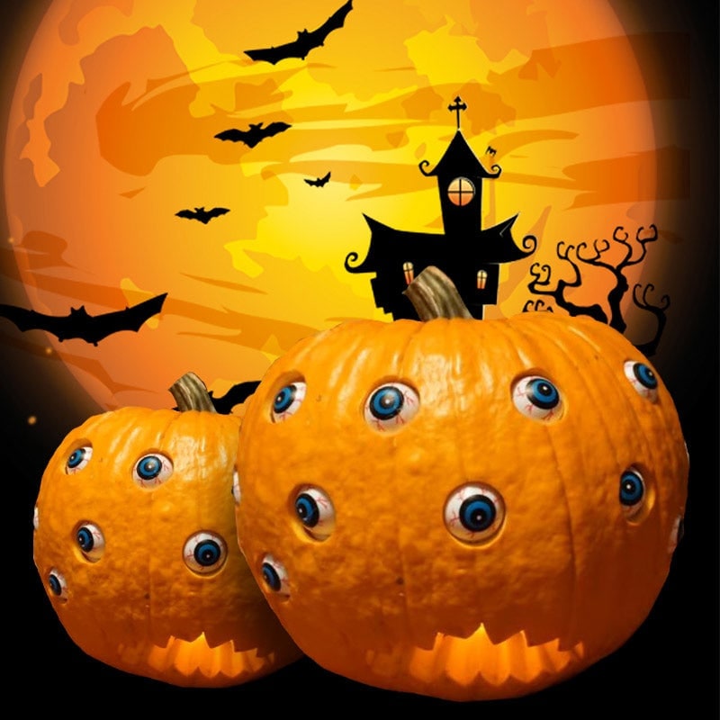 Halloween Animatronic Decoration Pumpkin with Moving Eyes for Scary Party Prop - Image 9