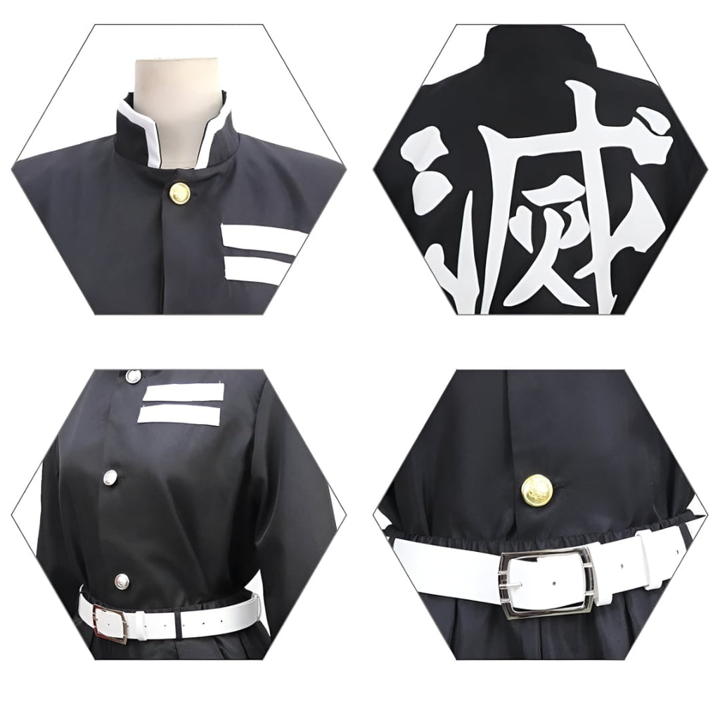 Halloween Anime Cosplay Costume with Flame Cape and demon hunter saga Uniform - Image 6