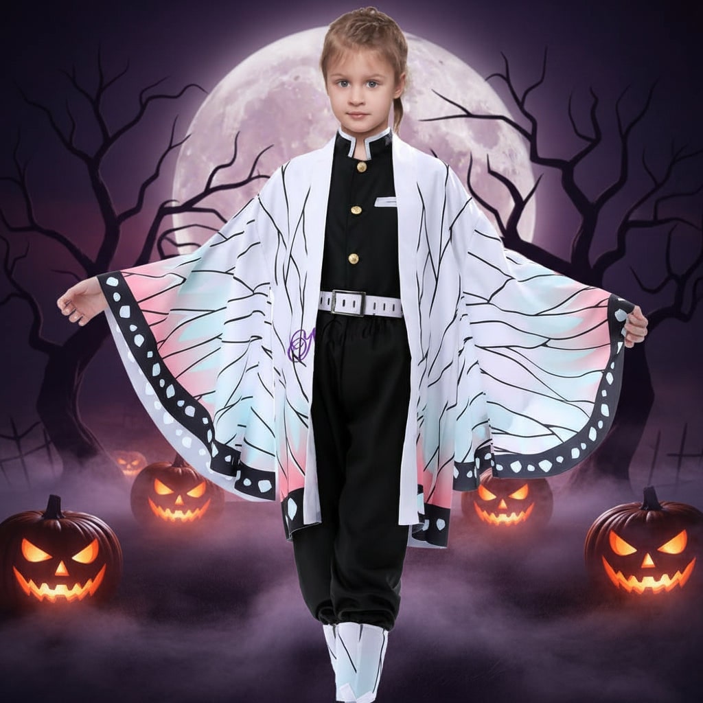 Halloween Anime Cosplay Costume with Haori Jacket LED and Toy Accessories Set - Image 2