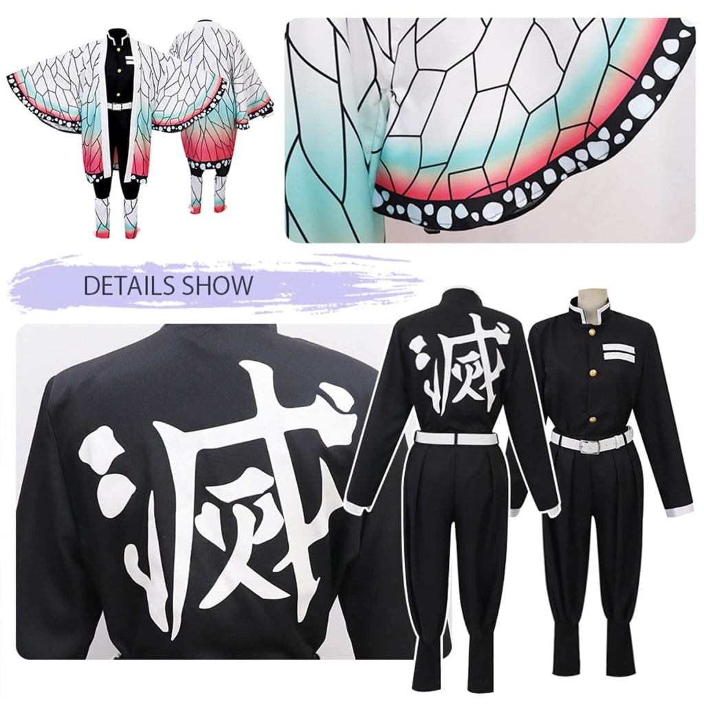 Halloween Anime Cosplay Costume with Haori Jacket LED and Toy Accessories Set - Image 8