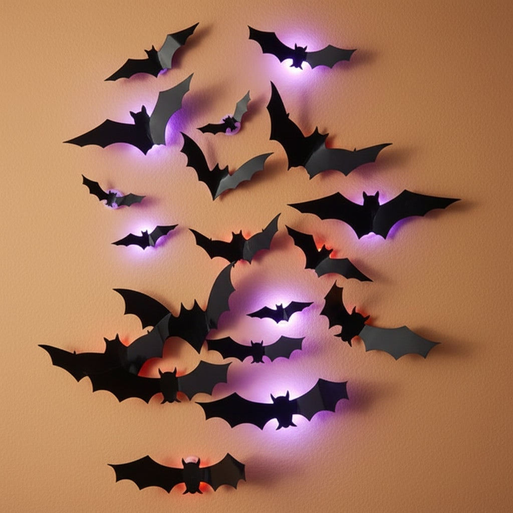 Halloween Bat Decorations with LED Lights for Indoor Outdoor Yard and Party - Image 1