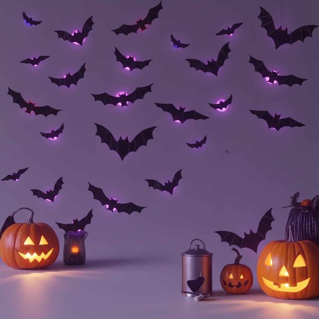 Halloween Bat Decorations with LED Lights for Indoor Outdoor Yard and Party - Image 2