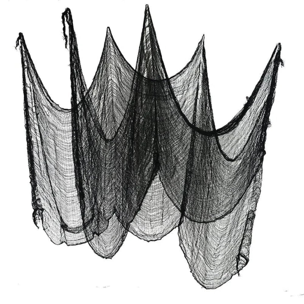 Halloween Black Creepy Cloth Gauze Spiderweb Decoration for Indoor Outdoor - Image 5