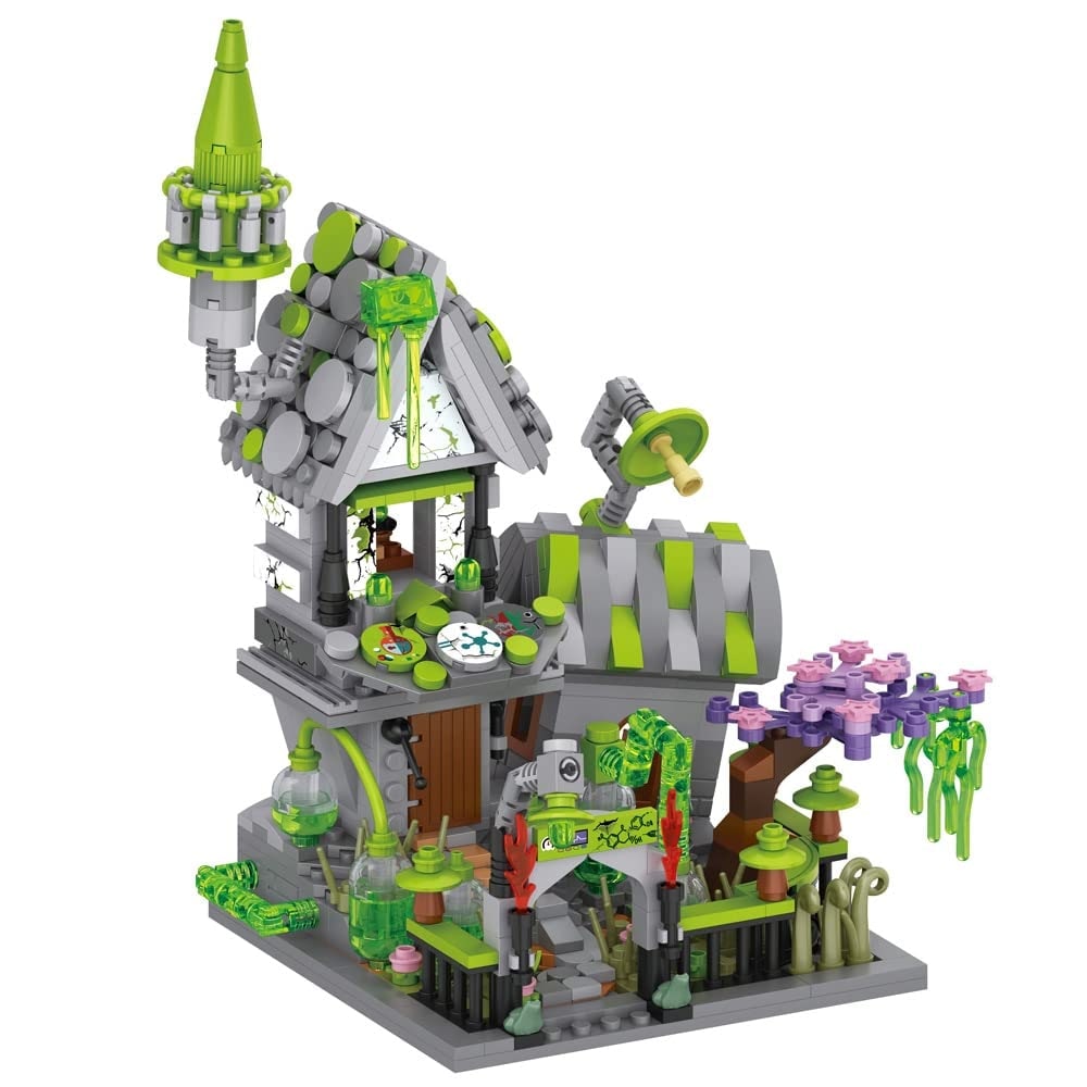 Halloween Building Blocks Construction Set with Pumpkin House and Ghost Figures for Kids - Image 6
