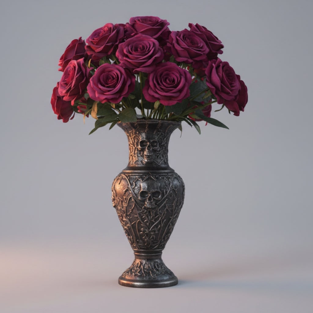 Halloween Bulk Artificial Roses with Realistic Layered Petals for Spooky - Image 1