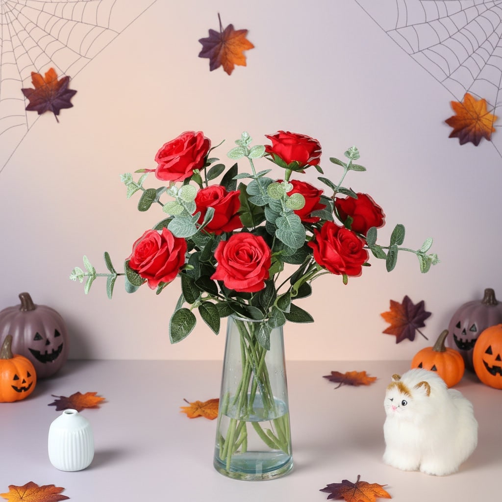 Halloween Bulk Artificial Roses with Realistic Layered Petals for Spooky - Image 10